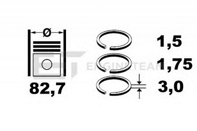 ET ENGINETEAM r1004200 -  Комплект поршневых колец